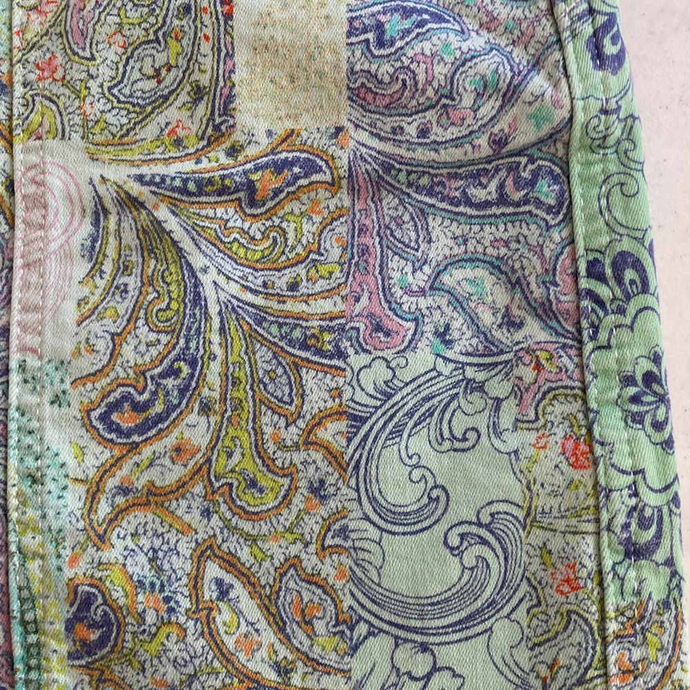 Pilcro Denim Multicolor Paisley Mini Skirt - Picture 6 of 8